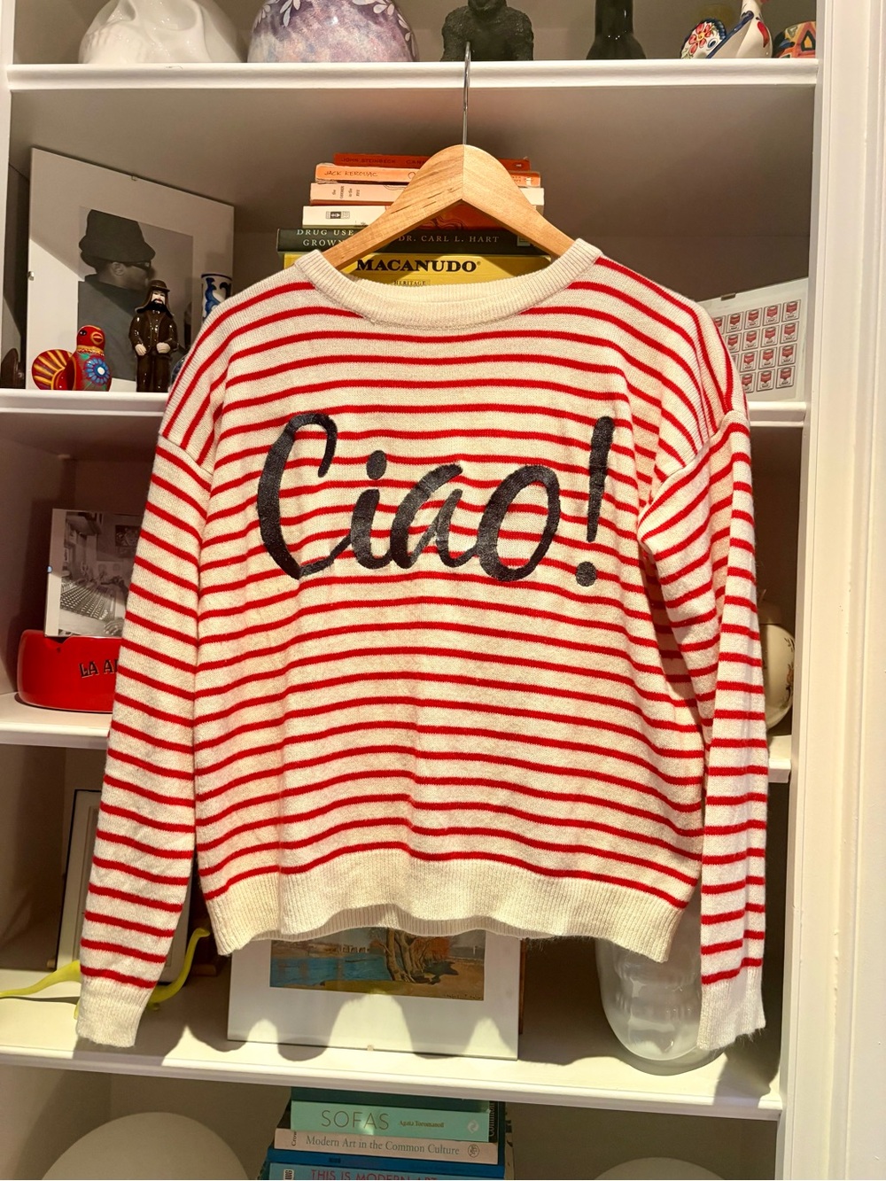 Ciao! Red & White Striped Women’s Sweater xs